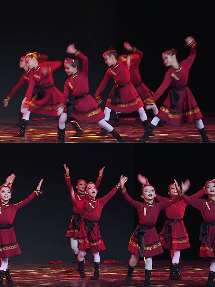 New Children's Mongolian White Horse Dance Performance Clothing Mongolian Grassland Chopsticks Dance Ethical Performance Clothing