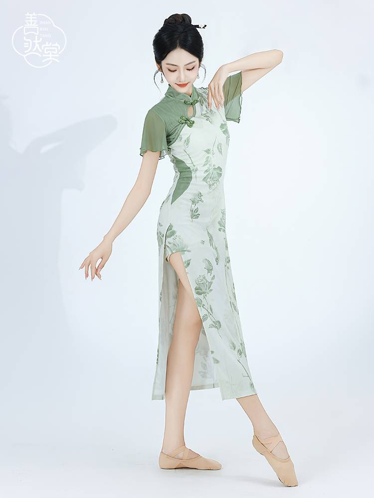 Shan Ran Hall's new classical dance cheongsam dance dance dance special national style is thin Chinese dance exercise show performance service