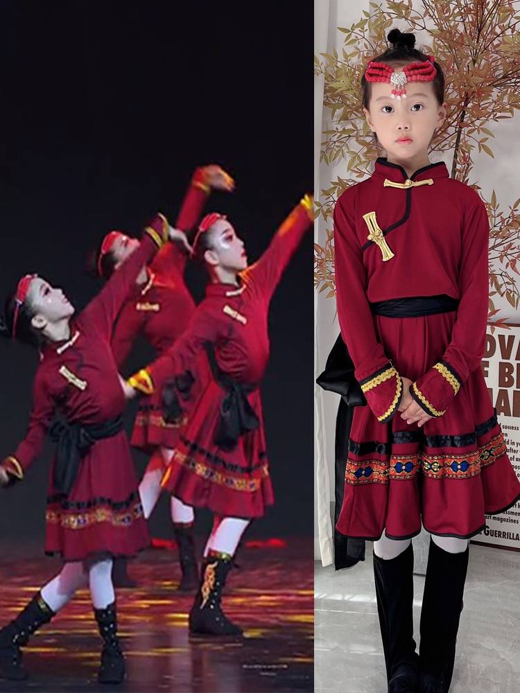 White Horse Dance Clothing Mongolian Chopsticks Dance Performance Service Gives Performance Services Little Ethnic Stage Performance Service Campaign