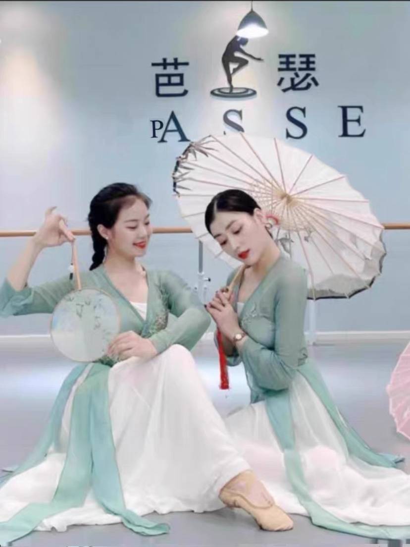 Classical dance practice clothing female body rhyme, elegant gauze children's nation performances, current Yujun spring map umbrella