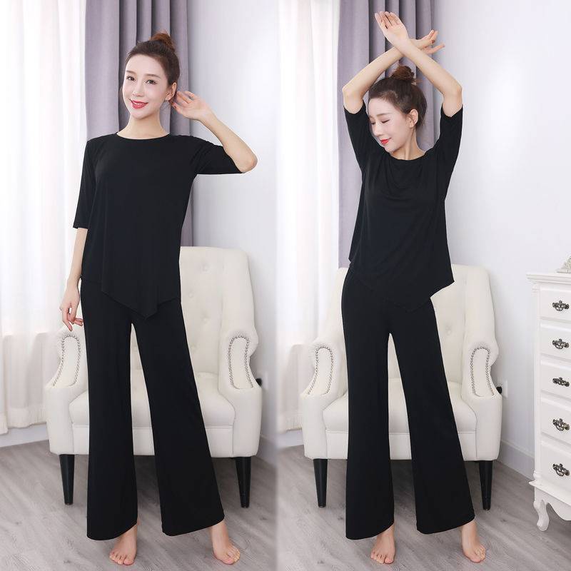 Dance suit set female Modal modern dance clothing loose wide -leg pants dance clothing teacher classical national dance exercises