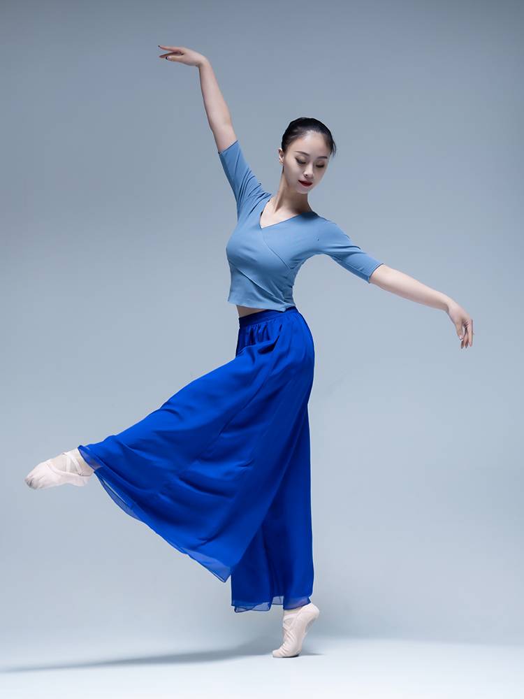Classical dance body rhyme, merit, female elegant dance clothing top, high -level sense performance, national dance art test clothing