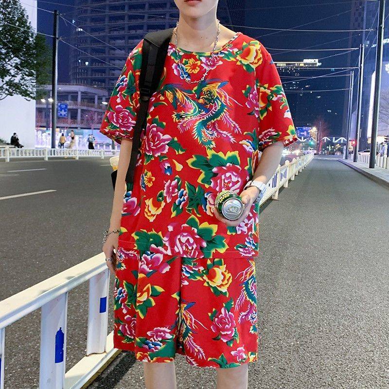 Northeast Dahua pajamas autumn and winter cloth set Ethnic service funny dance dance service national dynasty, the northeast, the two people turn funny