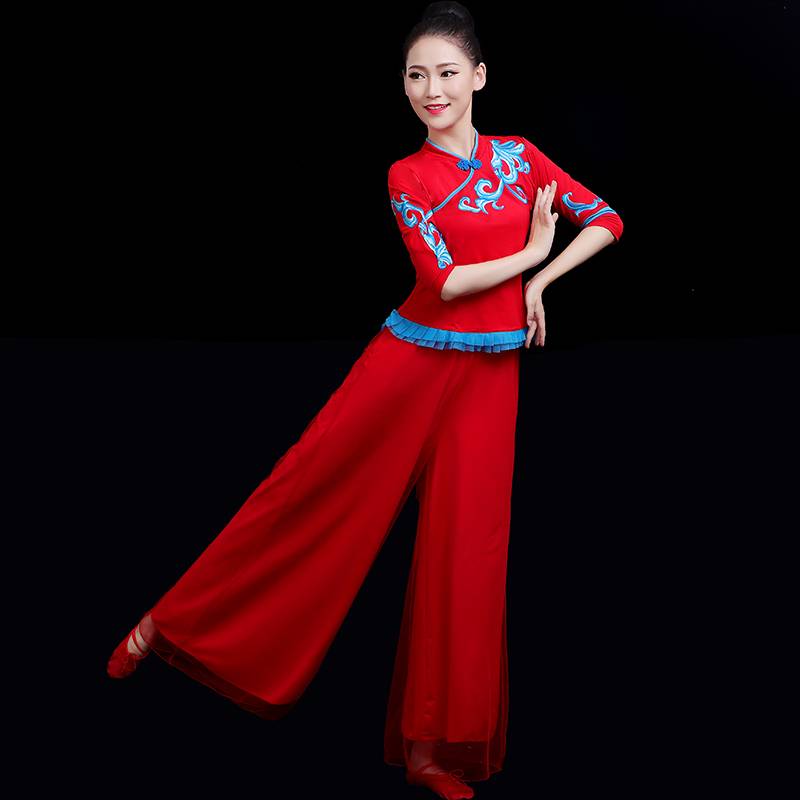 Plaza Dance Clothing Female 2024 New Summer Middle Elderly National Storm Dance Performance Clothing Modern Yangge Set