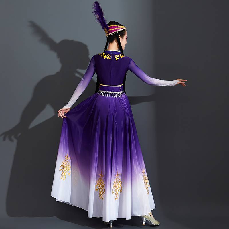 Xinjiang Dance Clothing Performance Services Female Adult 2024 New Ethnic Uighurs Opening Dance Dance Skirt