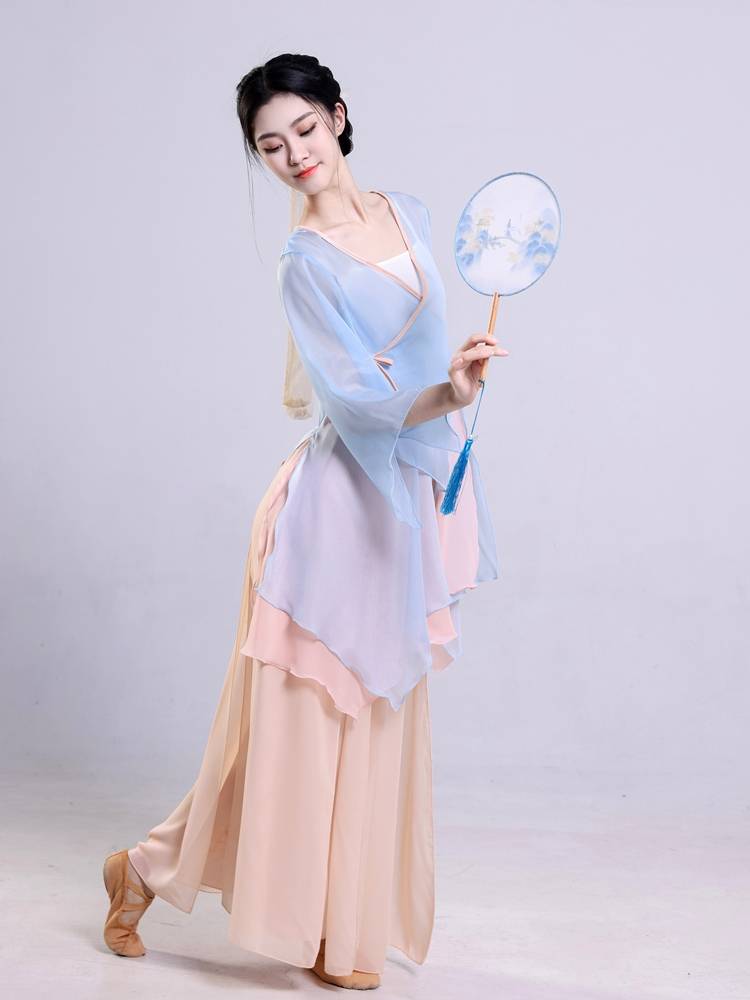 Classical dance clothing female elegant fairy ancient style Chinese dance exercises, gongyun clothes national dance watch performance suit
