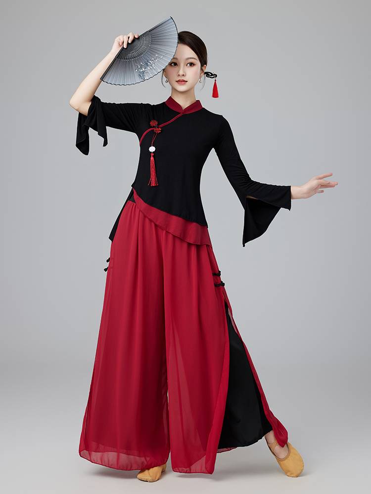 2024 Plaza Dance Clothing New Set Yang Liping Fan Dance Classical Dance Service Classical Dance