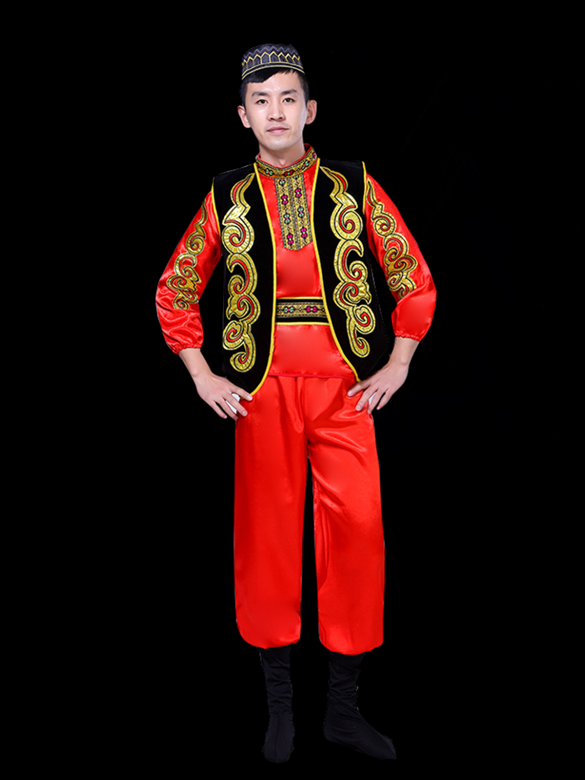 Xinjiang Dance Clothing Performance Services Girls' Successful Uymerician Demonstrate Performing Arts Exam Skirts Long skirt
