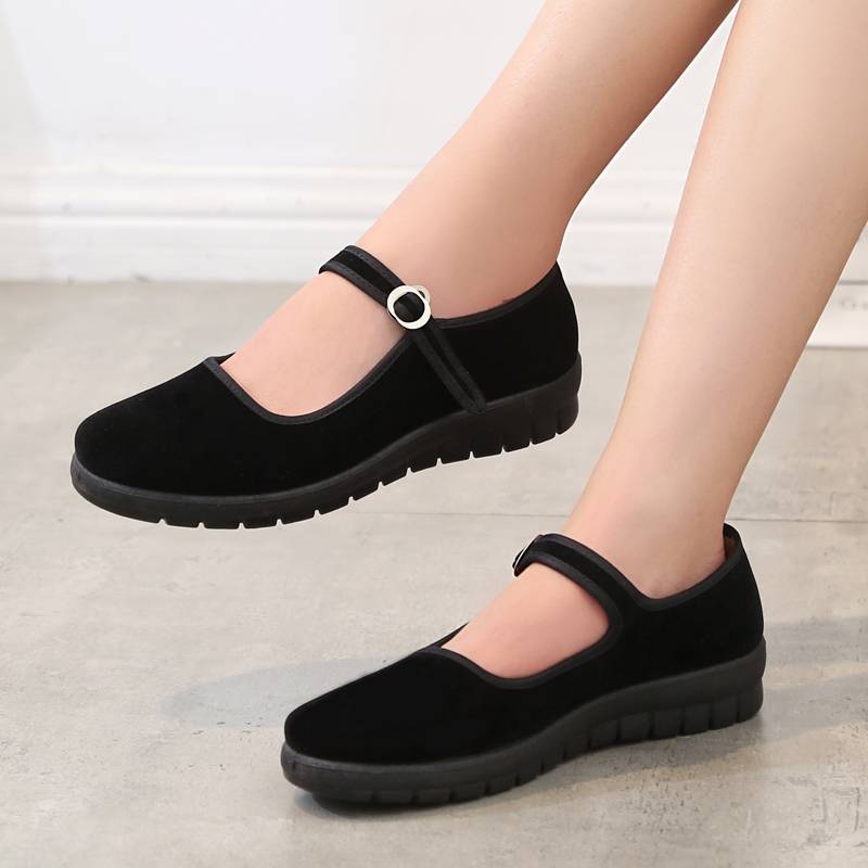 Women's boutique dance shoes men's cloth shoes national dance performance shoes black cloth shoes Zhuang people Miao and Yi shoes