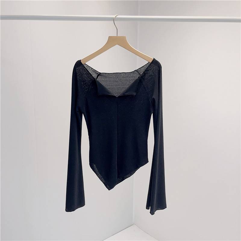 Dance practice uniform Top, female shape, slim dancing clothing horn sleeve national classical dance modern dance training suit