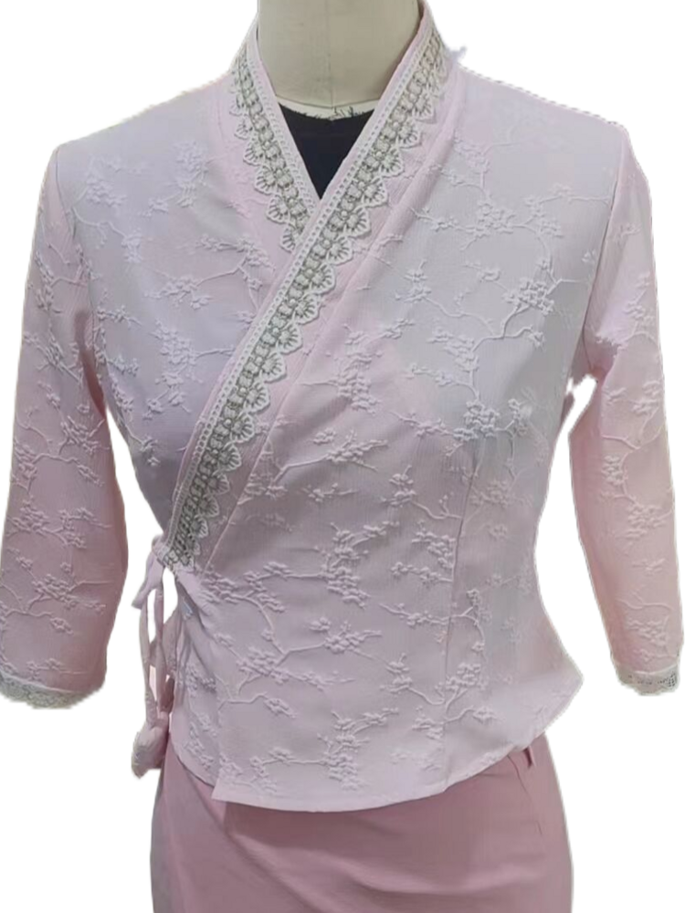 Dai women's new top jacket autumn ethnic wind net red same daily embroidery seven -point sleeve