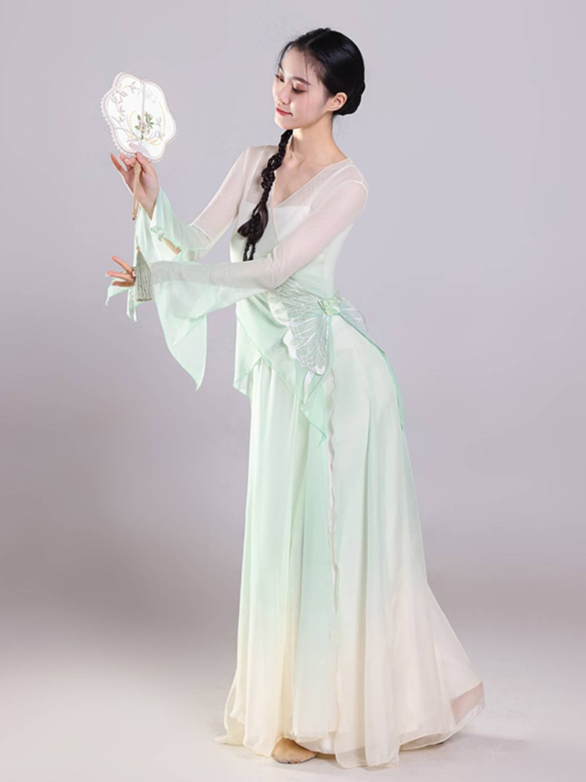 Spring Song Classical Dance Gradm -changing Poor Butterfly Body Rhymes Practice Female Female Performing Jacket Chinese Dance Performance Set