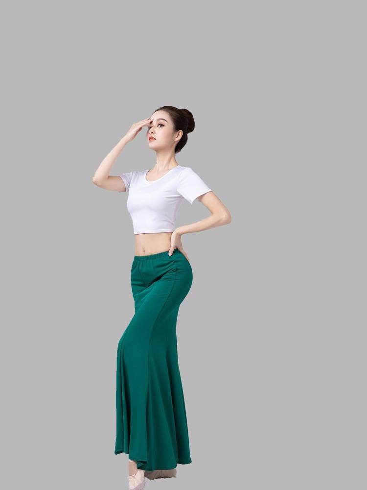 Yigao Dai dance clothing female peacock dance performance clothing adult practice skirt elastic slim dance dressing skirt