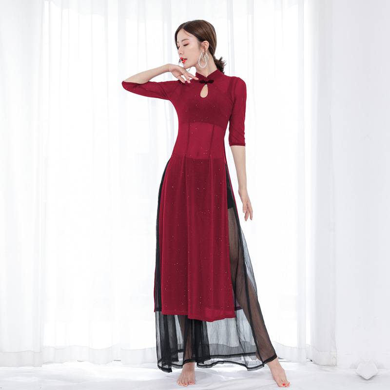 Classical Dance Performance Services Modern Dance Watch Dance Dance Wide Pants Dance Series becomes people's practice of cheongsam