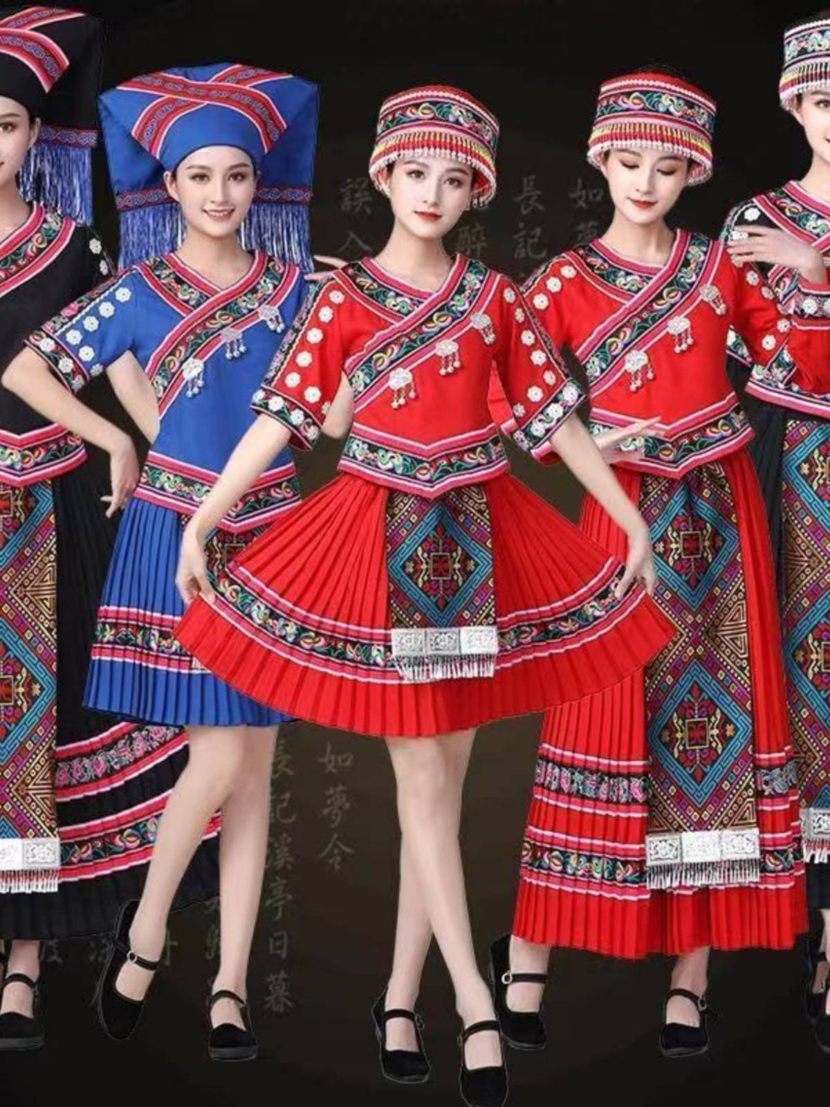 Guangxi Zhuangbu performances in March 3rd, clothing performance clothing, minority clothing female adult Miao dance clothing