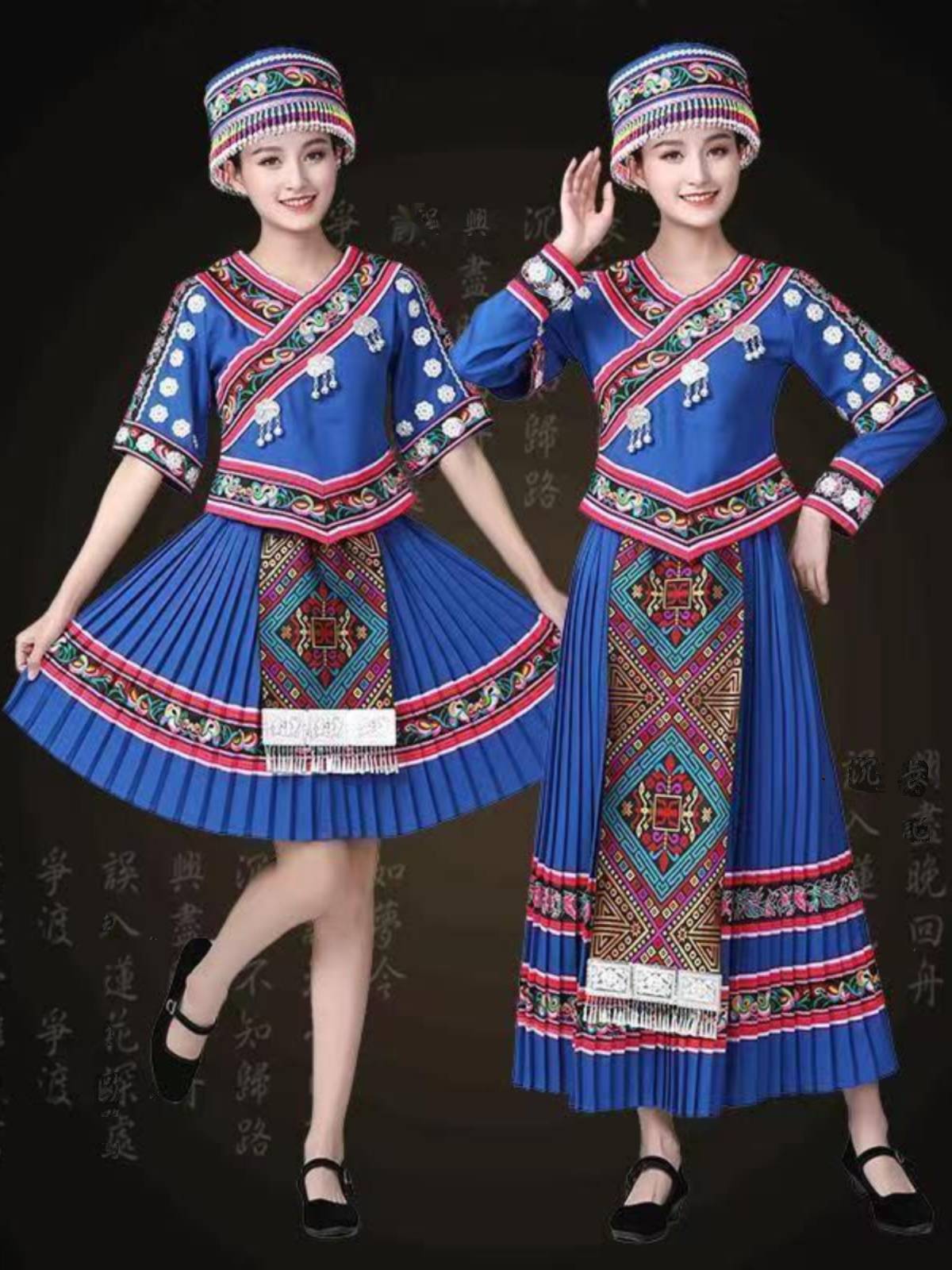 Guangxi Zhuangbu performances in March 3rd, clothing performance clothing, minority clothing female adult Miao dance clothing