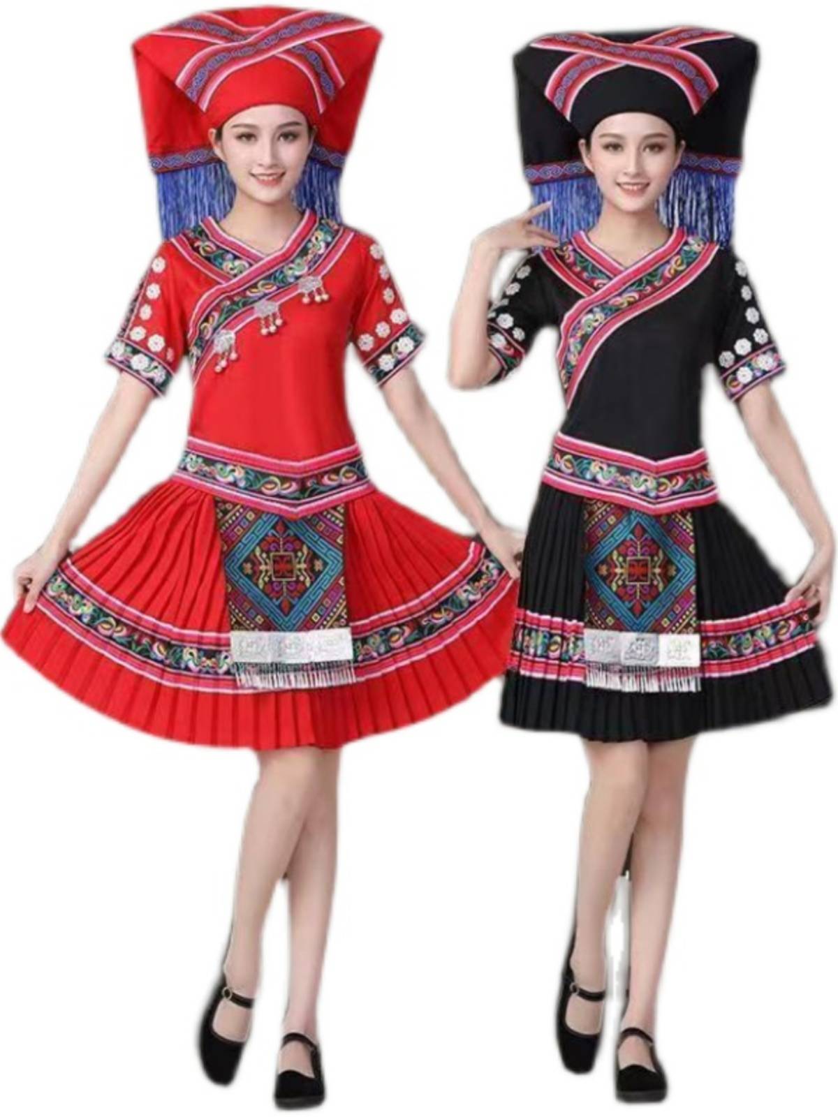 Guangxi Zhuangbu performances in March 3rd, clothing performance clothing, minority clothing female adult Miao dance clothing