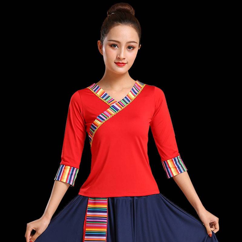 Tibetan dance performances with adult women in thongs and thongs of the Mongol Square dance thongs