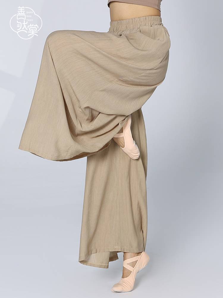 Shan Ran Hall of Summer Chinese Dance Pants Practice Modern Dance wide -legged pants, elegant, thin waist new slim