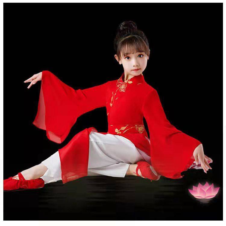 Wanjiang Performance Service Children's Classical Dance Services Chinese National Dance Yarn Dance Red September Skirt Fan Dance Performance