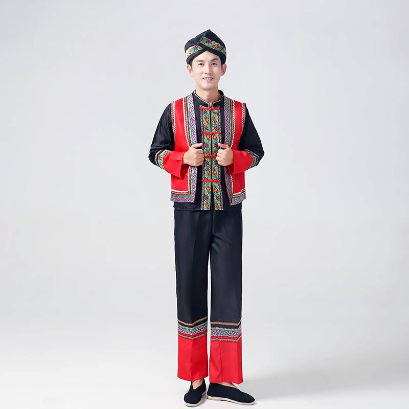 Miao Zhuang new men's ethnic minority dance service Yi Tujia Yao performance clothing adult performance clothing