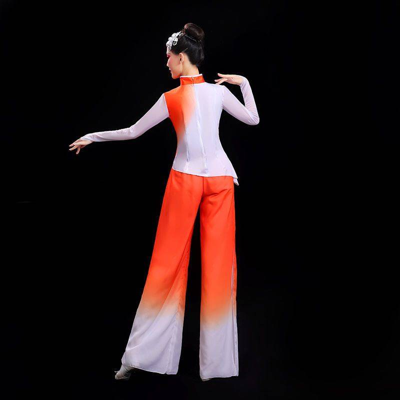 Douyin same Yangge performed a female adult 2024W new elegant fan dance national dance service middle -aged and elderly