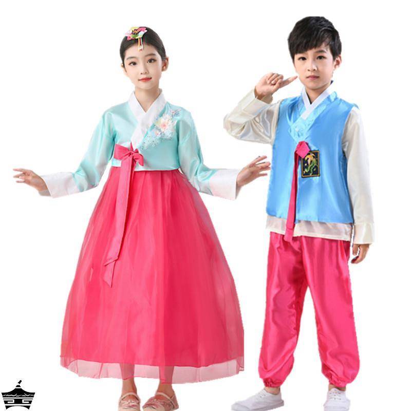 Korean service dance performance service Da Changjin improved costume Hanbok men and children's national performance photography