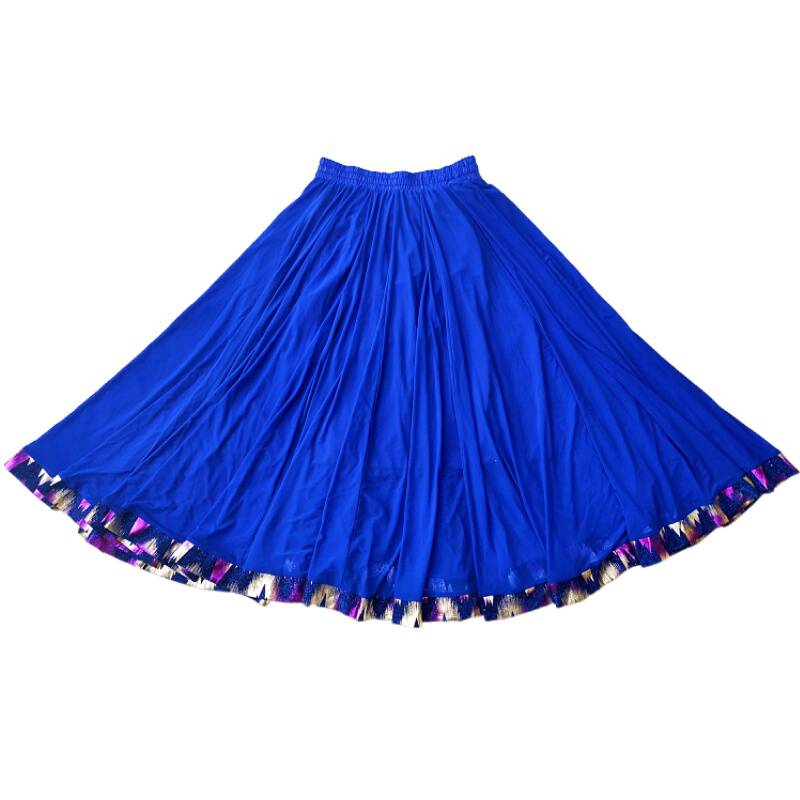 Xinjiang National Dance Skirt Plaza Dance Dancing Bald Skirt 720 degrees double -layer chiffon skirt exercise practice long skirt*
