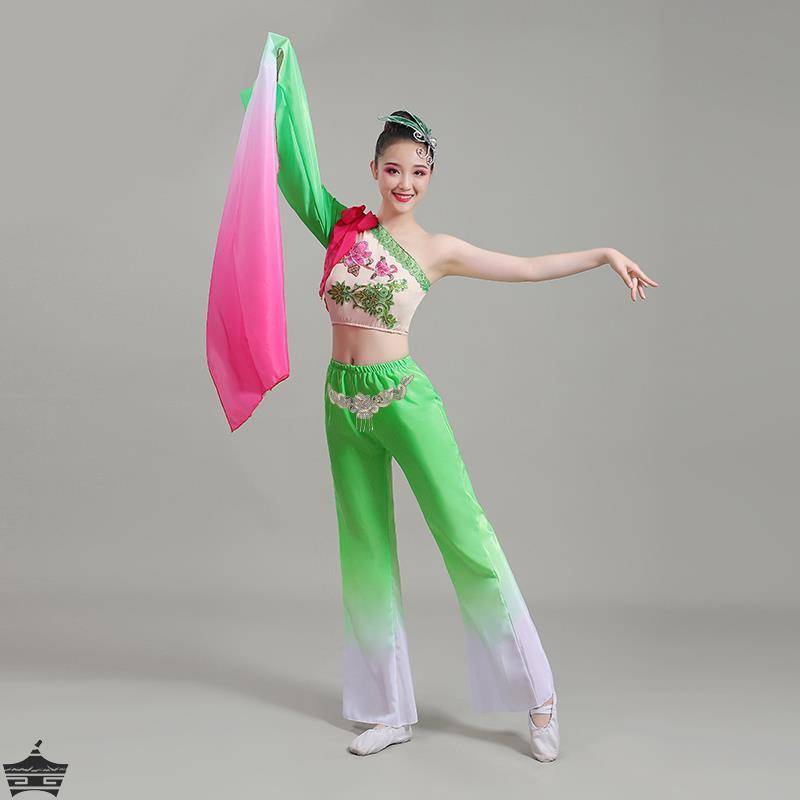 And Yinchun Yu Dance Performs Water Sleeve Dance Clothing Female Shoulder Long Sleeve Classic Chinese Style National Stunning Dance