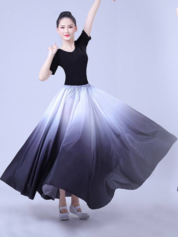 Xinjiang dance large skirt, long skirt, national style classical practice skirt, performance service of the Uighurborn Period practice skirt