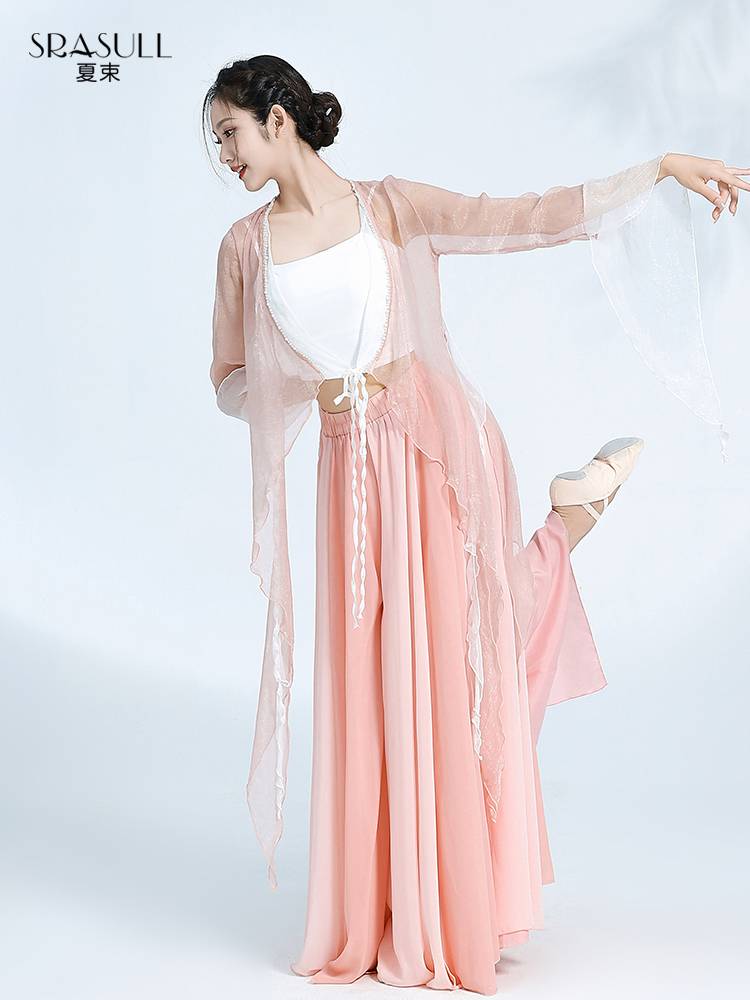 Xia Shu 2023 new classical dance clothing top women's elegant body rhyme clothes practice service performance dance clothes gauze clothes