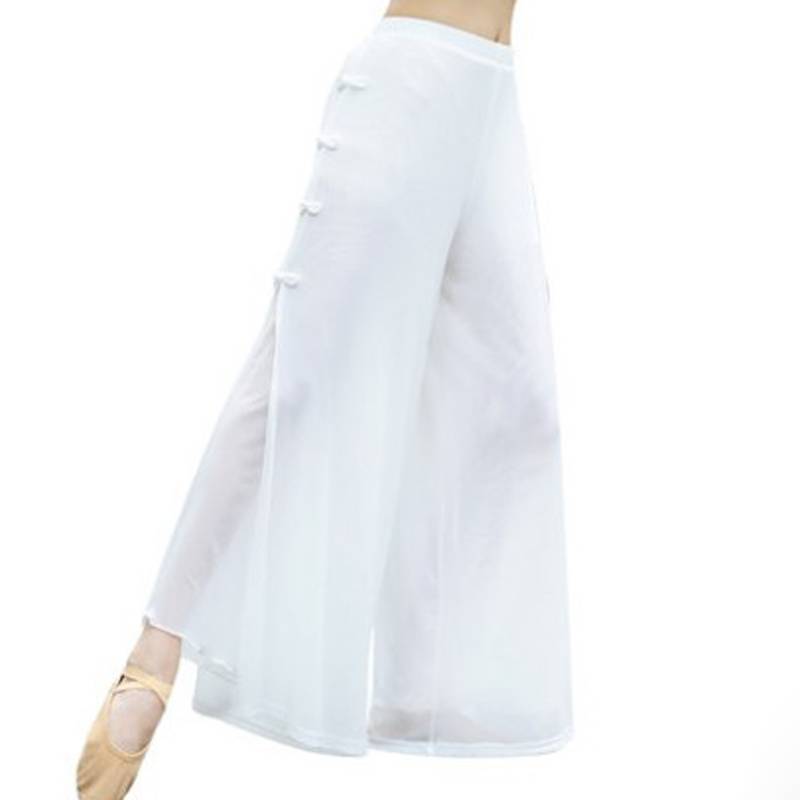 Chinese style classical dance service performance service women's elegant practice service art test modern national clothing net gauze wide -leg pants