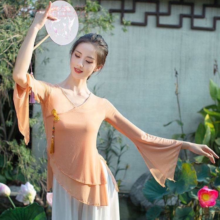Dance rhyme yoga clothing elegant immortal classical dance body rhymes, female Xia ya ya ya, national dance top, art test clothing