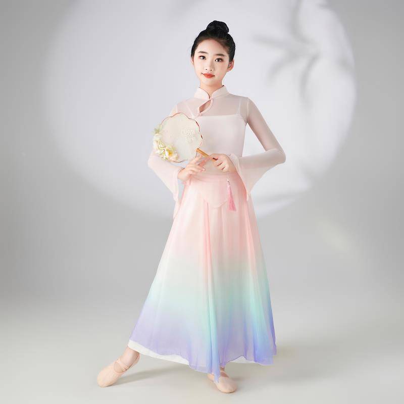 Children's classical dance service girl gauze Chinese modern dance new Chinese practice service national fan dance performance