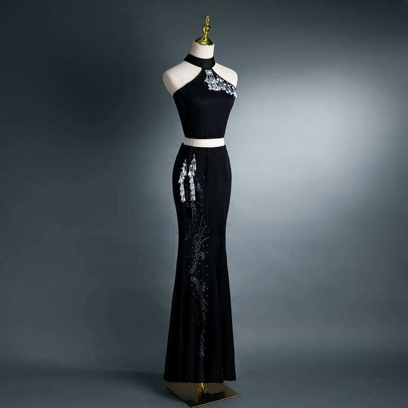 Dai dance service Xishuang Shuang version of peacock dance big skirt performance clothes bag hip fishtail skirt exercise practice skirt
