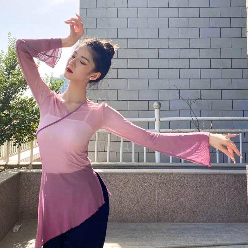 Classical dance body rhyme gatria clothing art test dance dance female elegant and ancient style practitioners perform national dance top