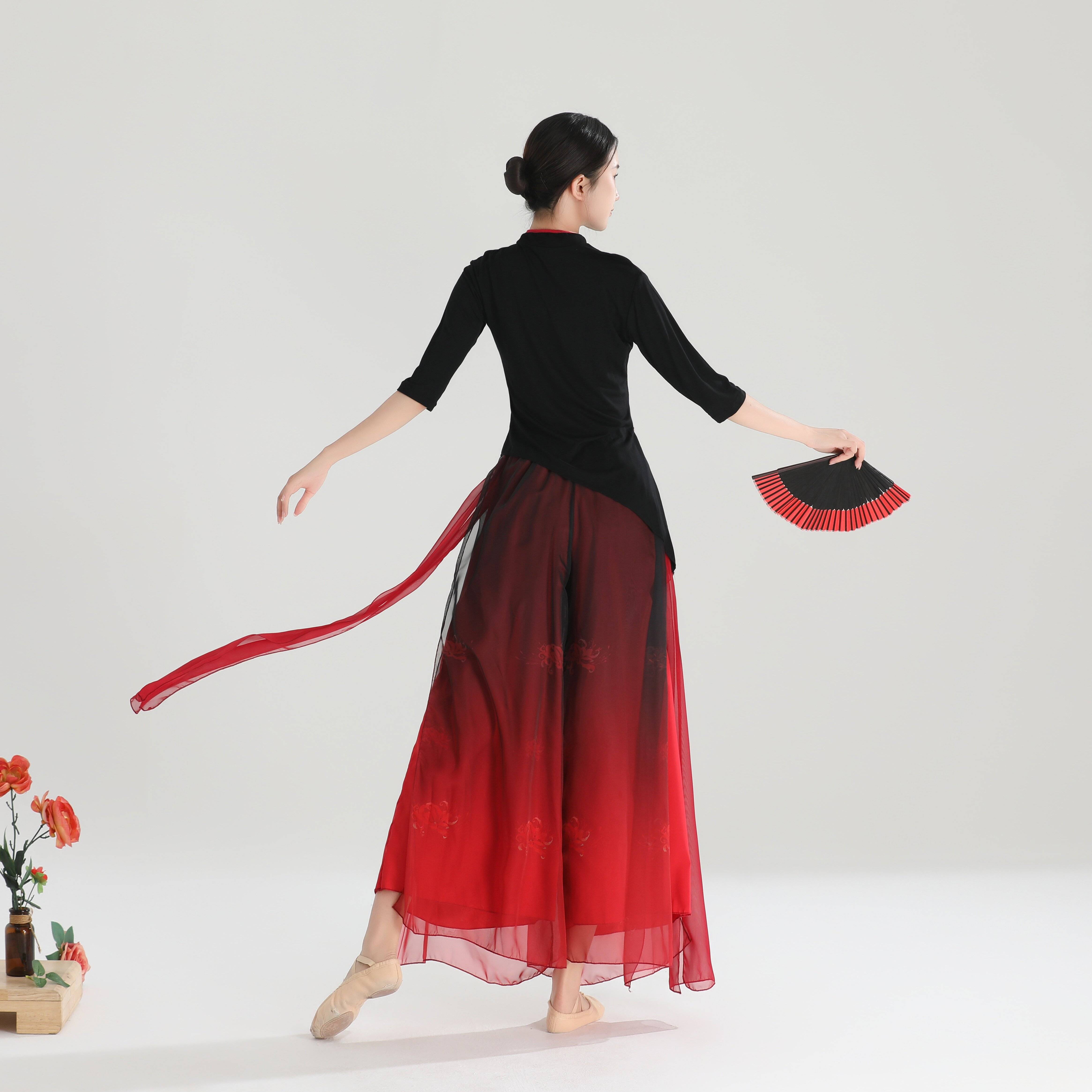 New classical dance service modern dance clothing shape yoga umbrella fan dance nation dance service female Modal