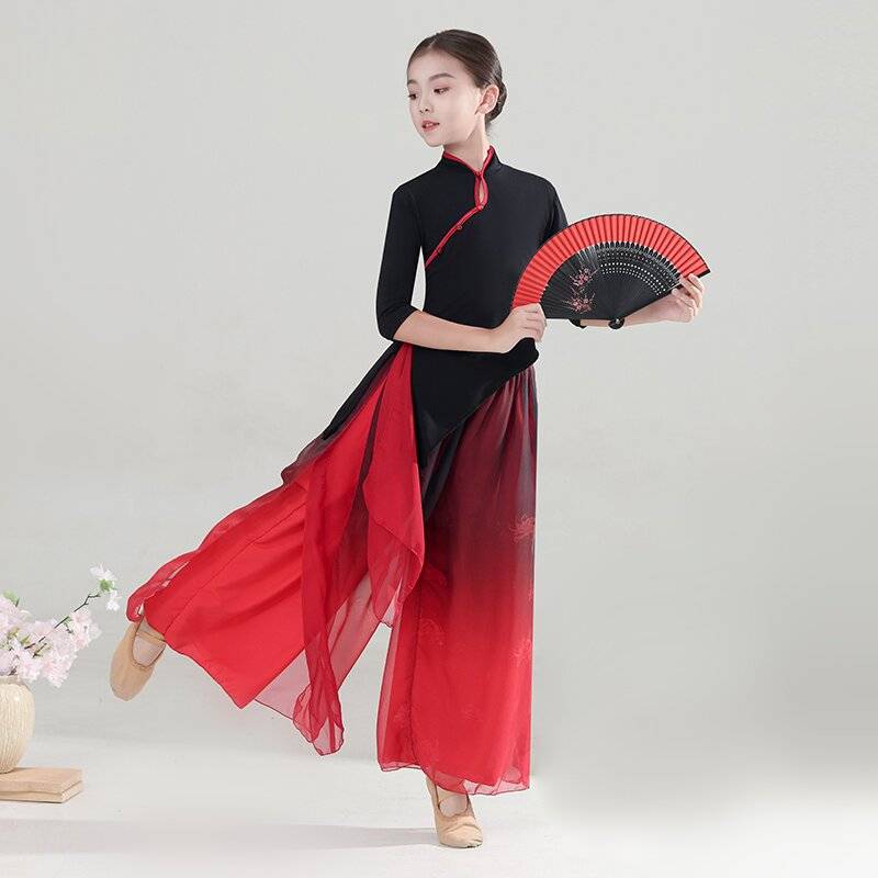 New classical dance service modern dance clothing shape yoga umbrella fan dance nation dance service female Modal