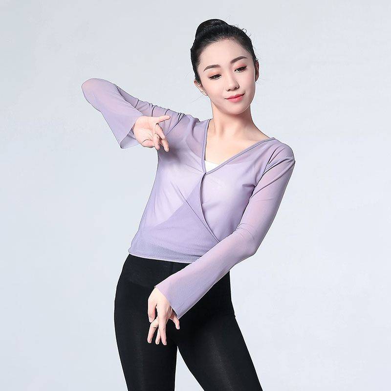 Dance clothing top is a gauze jacket Chinese modern classical dance national rhyme yoga performance dance service practice uniform