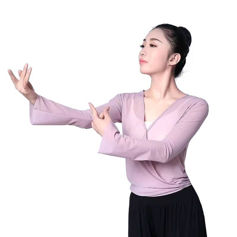 Dance clothing top is a gauze jacket Chinese modern classical dance national rhyme yoga performance dance service practice uniform