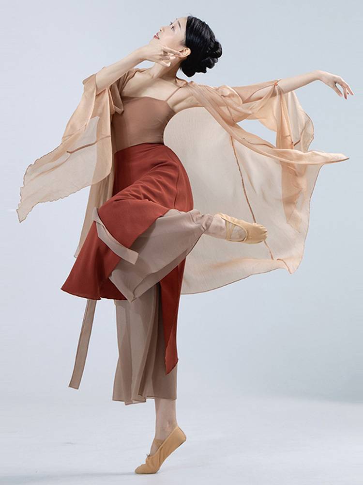 Fuxi Classical Dance Clothing Pure Color Base Belt Slinges Shoulder Vetes Practice Merit Back -shaped Switching Female Women Wear