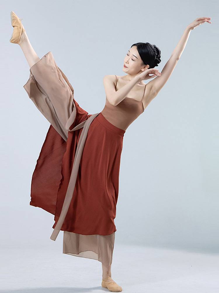Fuxi Classical Dance Clothing Pure Color Base Belt Slinges Shoulder Vetes Practice Merit Back -shaped Switching Female Women Wear