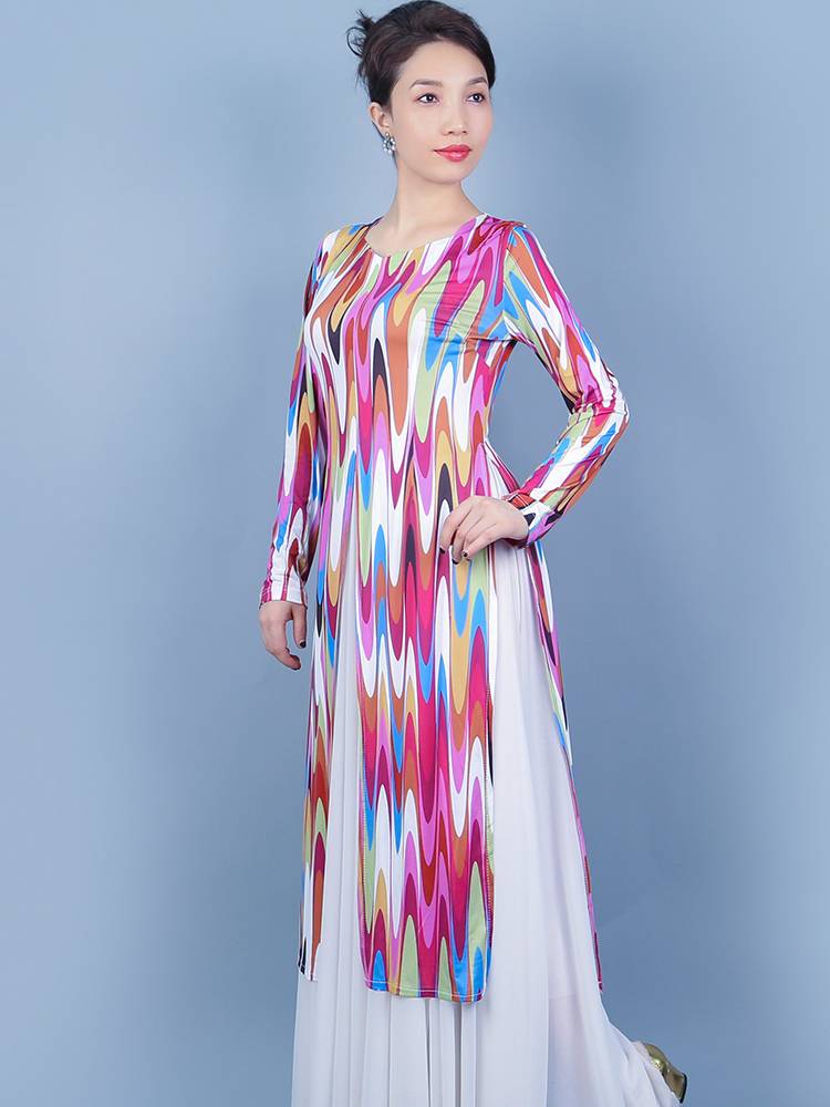 Xinjiang Dance Edryce long lace with ice silk air -breathable vest national dance broadcasm dance performance service
