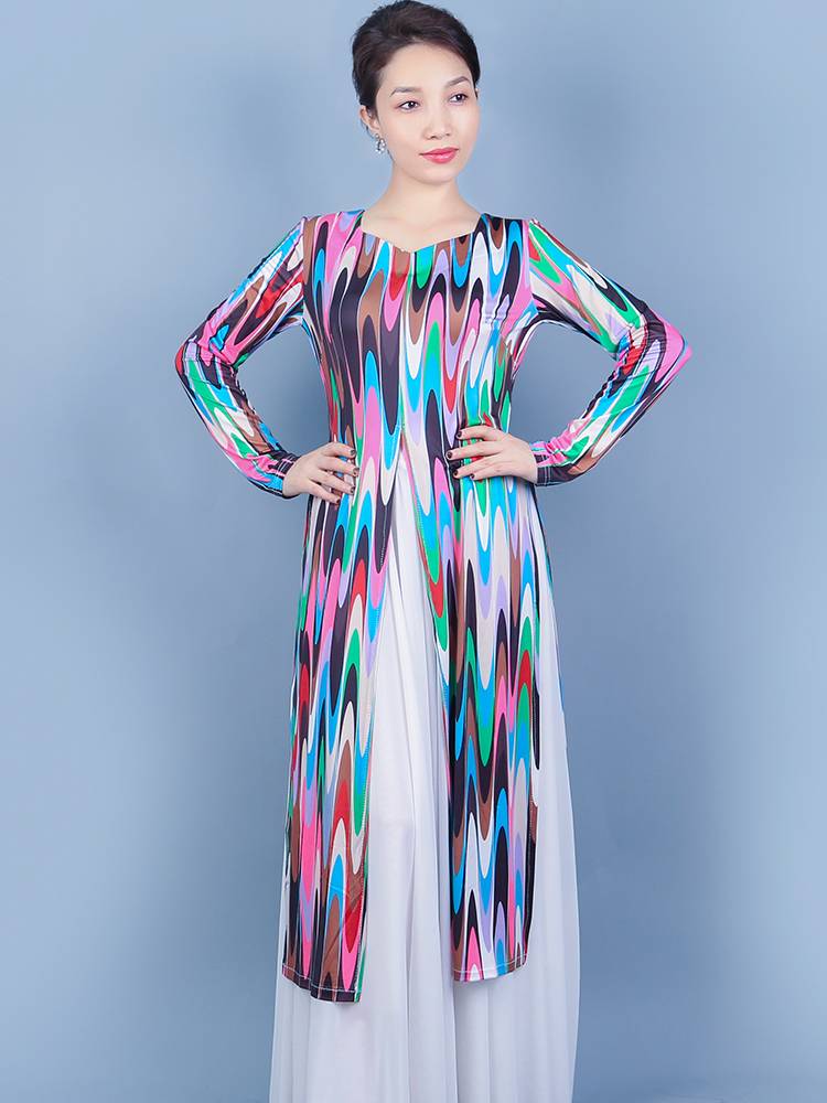 Xinjiang Dance Edryce long lace with ice silk air -breathable vest national dance broadcasm dance performance service