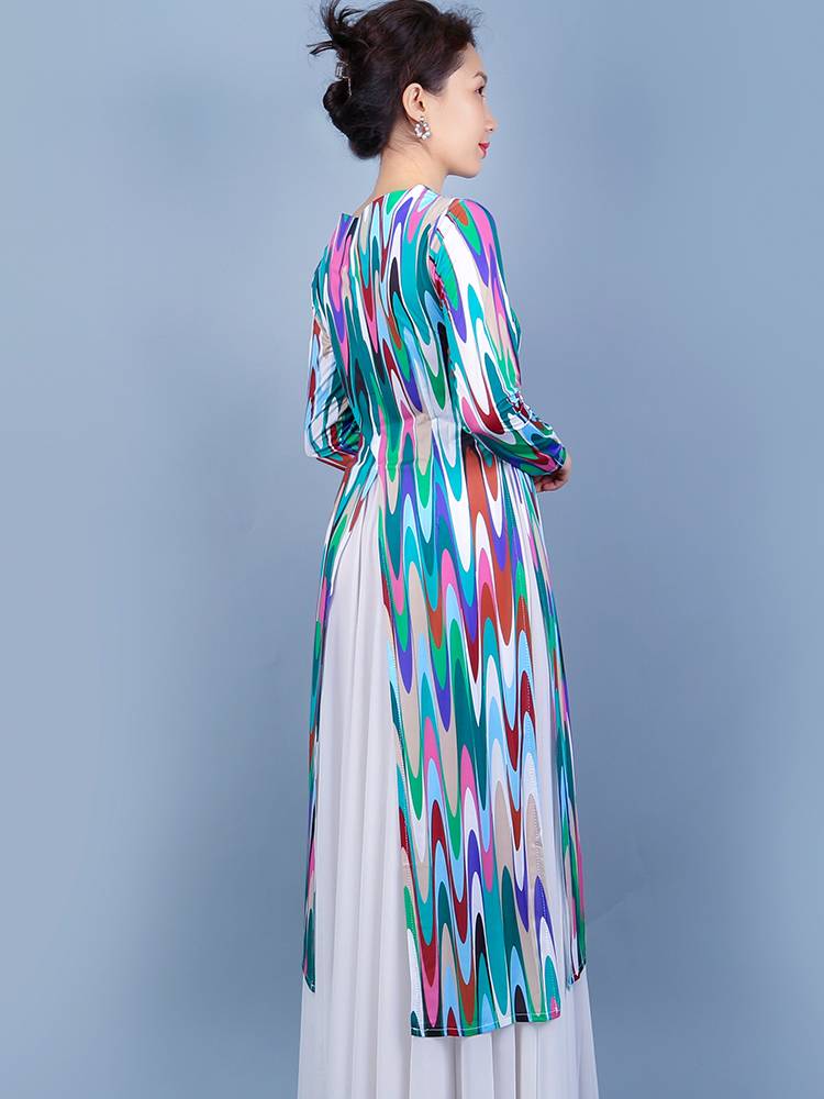 Xinjiang Dance Edryce long lace with ice silk air -breathable vest national dance broadcasm dance performance service