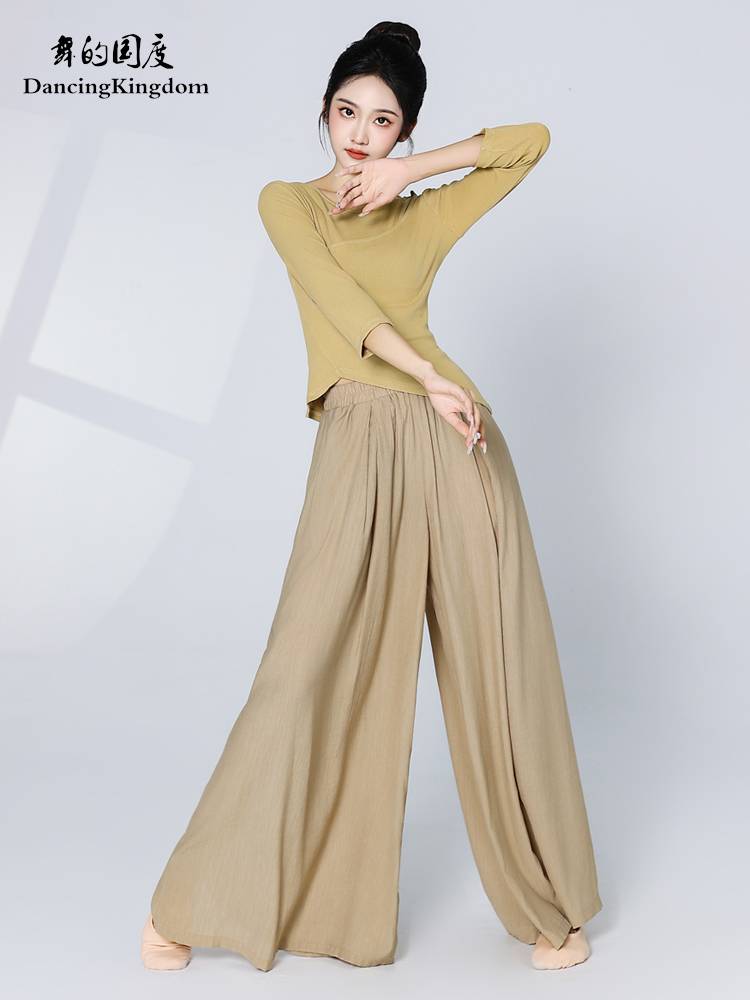 Dance of the country's modern top dance service women's body rhyme exercise suit adults are thin body clothes classical dance watch acting