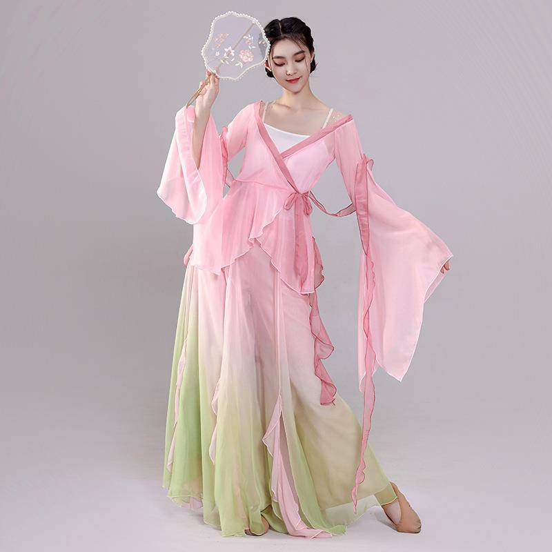 Classical dance clothing female elegant yarn dress exercise performance show new national dance Chinese dance show show suit
