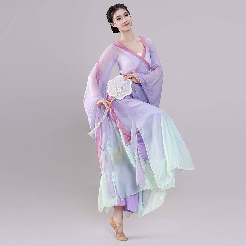 Classical dance clothing female elegant yarn dress exercise performance show new national dance Chinese dance show show suit