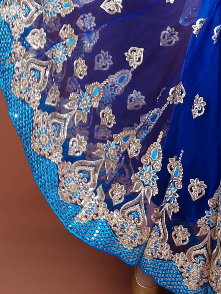 Tianshan Meiyi New Xinjiang Dance Network Skin -embroidered Skirt National characteristic Luxury Long Skirt Viane Dance Skirt