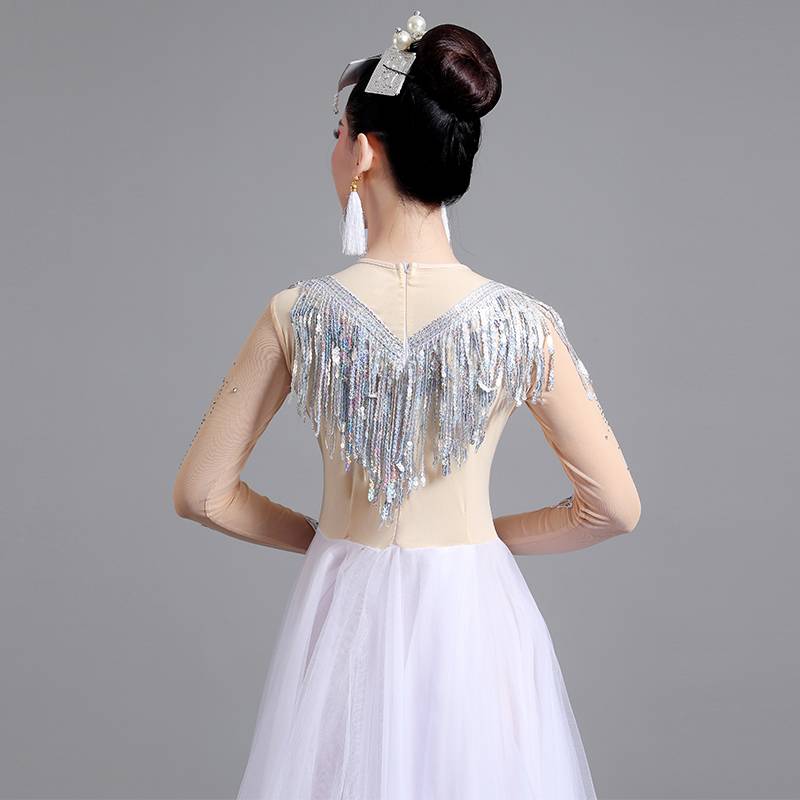 New classical folk ethnic dance lotus award Mongolian Mongolian Er Ghana River same performance suit elegant dance skirt